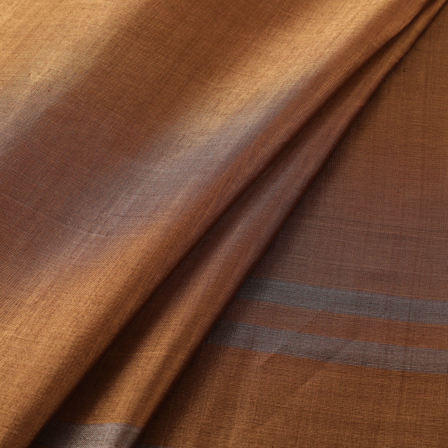 Handloom Full Tissue Silver Zari Stripes Chanderi Silk Fabric 20