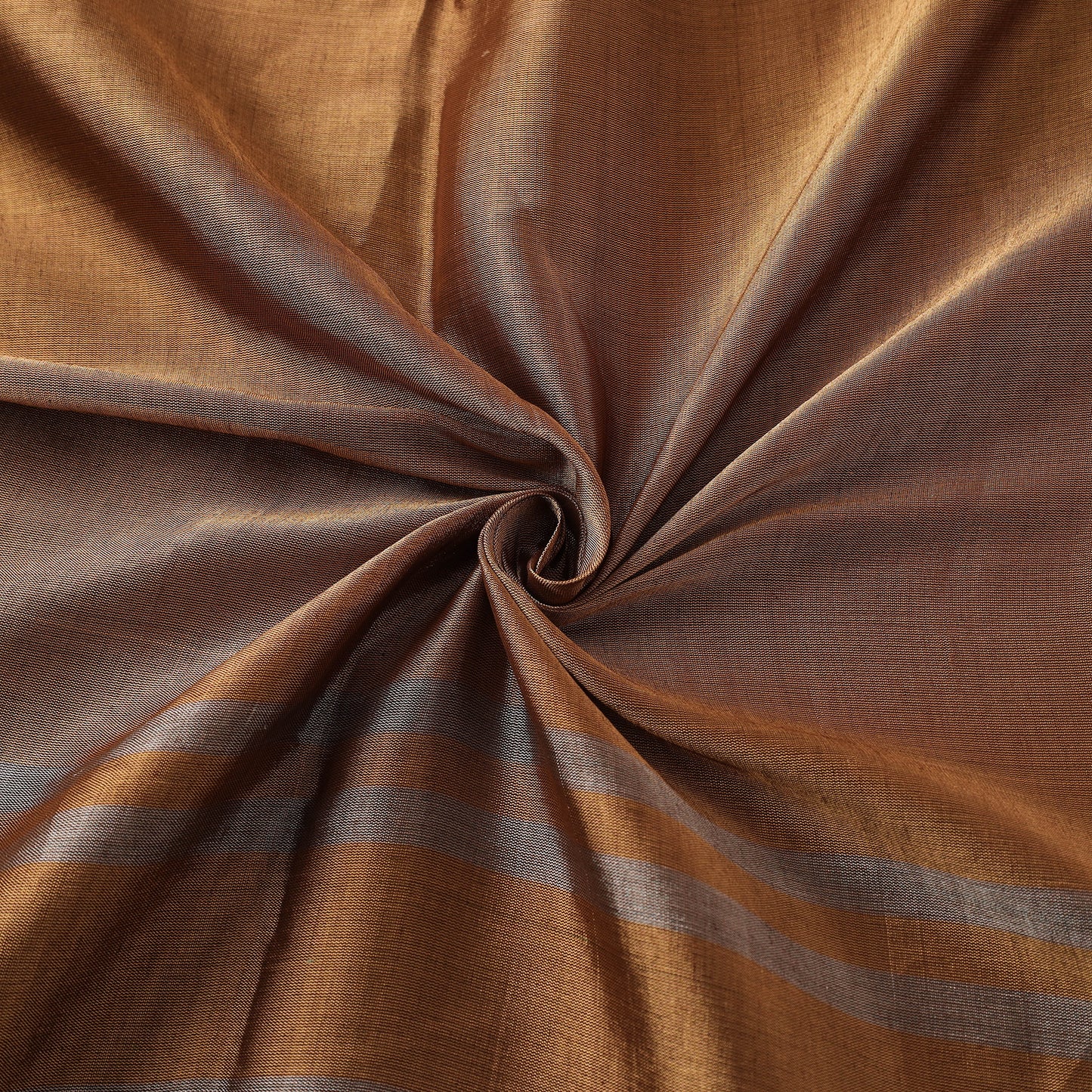 Handloom Full Tissue Silver Zari Stripes Chanderi Silk Fabric 20