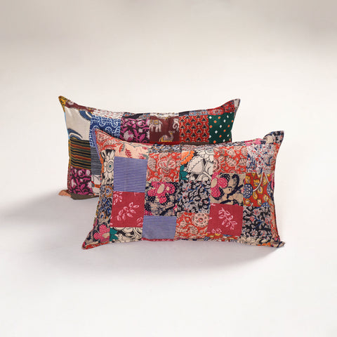 Multicolor - Handcrafted Patchwork Pillow Covers (Set of 2) 47