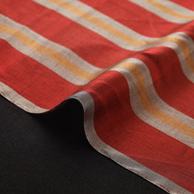 Handloom Full Tissue Silver Zari Stripes Chanderi Silk Fabric 20