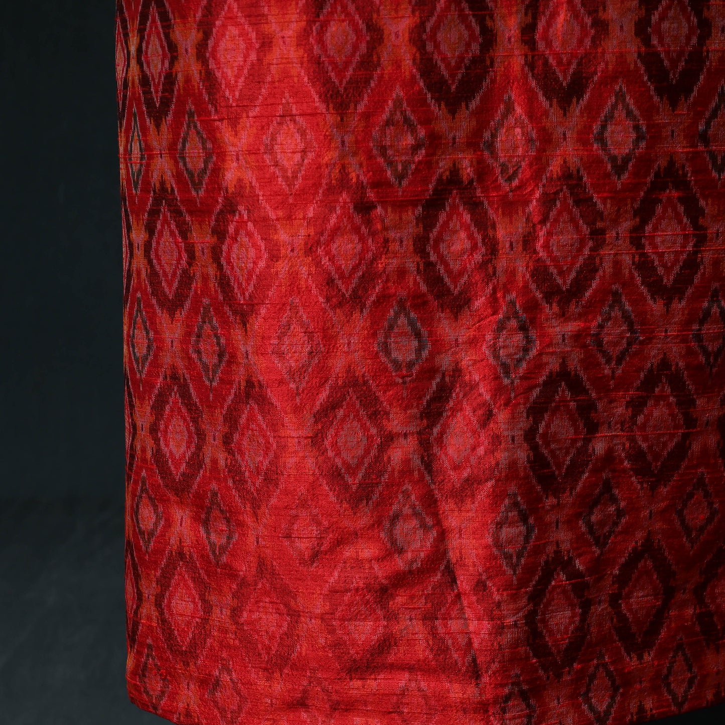 Pochampally Ikat Handwoven Pure Silk 2pc Unstitched Dress Material Kurta Set 18