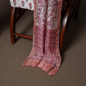Chanderi Silk Sanganeri Hand Block Print Unstitched Dress Material: Kurta, Bottom with Dupatta 09