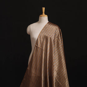 Handloom Full Tissue Silver Zari Stripes Chanderi Silk Fabric 18