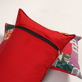 Multicolor - handcrafted patchwork pillow covers (set of 2)