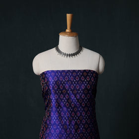 Pochampally Ikat Handwoven Pure Silk 2pc Unstitched Dress Material Kurta Set 21