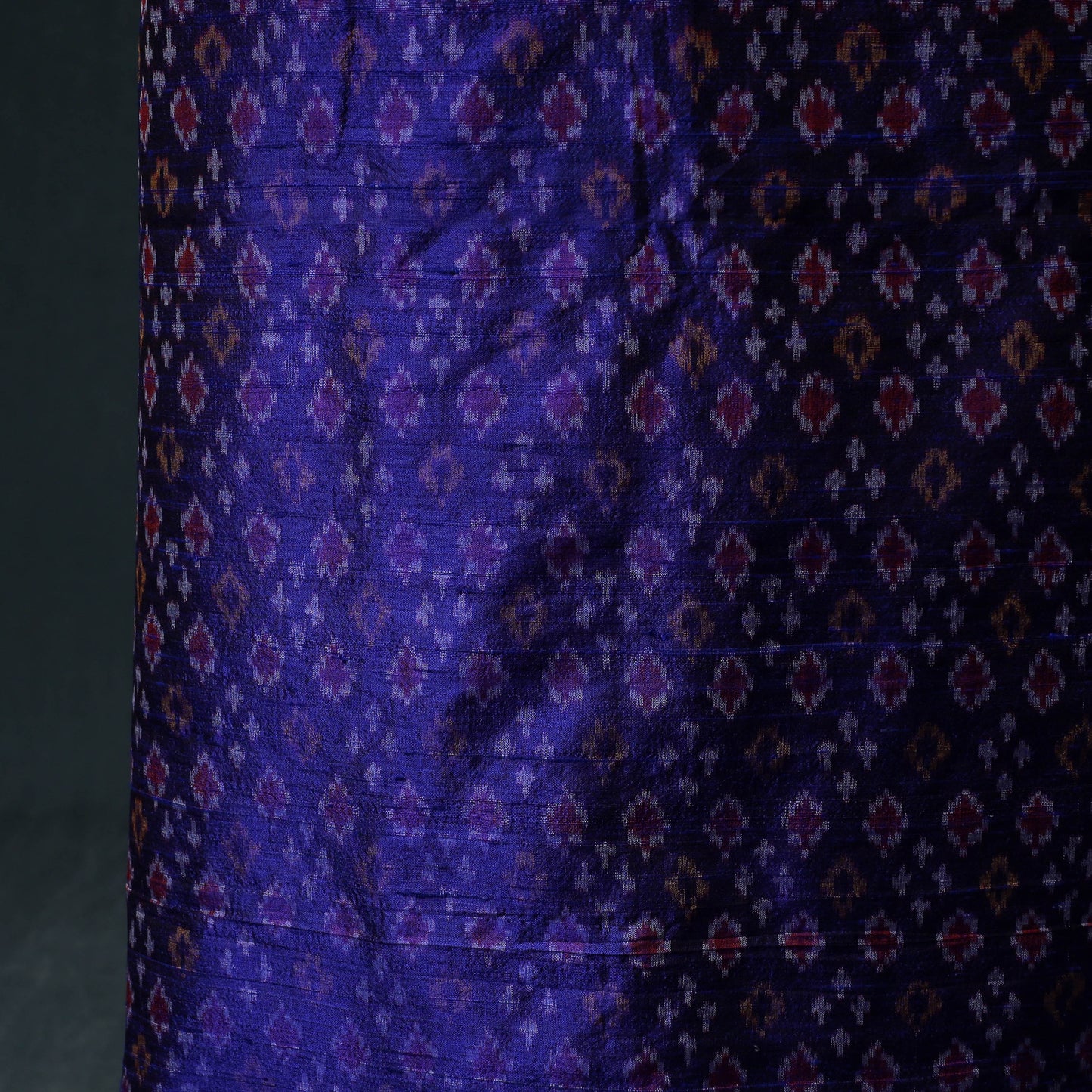 Pochampally Ikat Handwoven Pure Silk 2pc Unstitched Dress Material Kurta Set 21