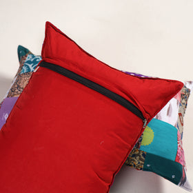 Multicolor - handcrafted patchwork pillow covers (set of 2)