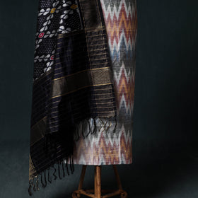 Pochampally Ikat Handwoven Pure Silk 2pc Unstitched Dress Material Kurta Set 22