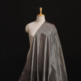 Handloom Full Tissue Silver Zari Chanderi Silk Fabric 10