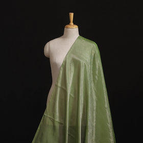 Handloom Full Tissue Silver Zari Chanderi Silk Fabric 09