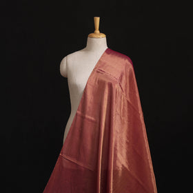 Handloom Full Tissue Silver Zari Chanderi Silk Fabric 08