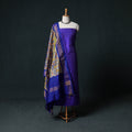 Pochampally Ikat Handwoven Pure Silk 2pc Unstitched Dress Material Kurta Set 24