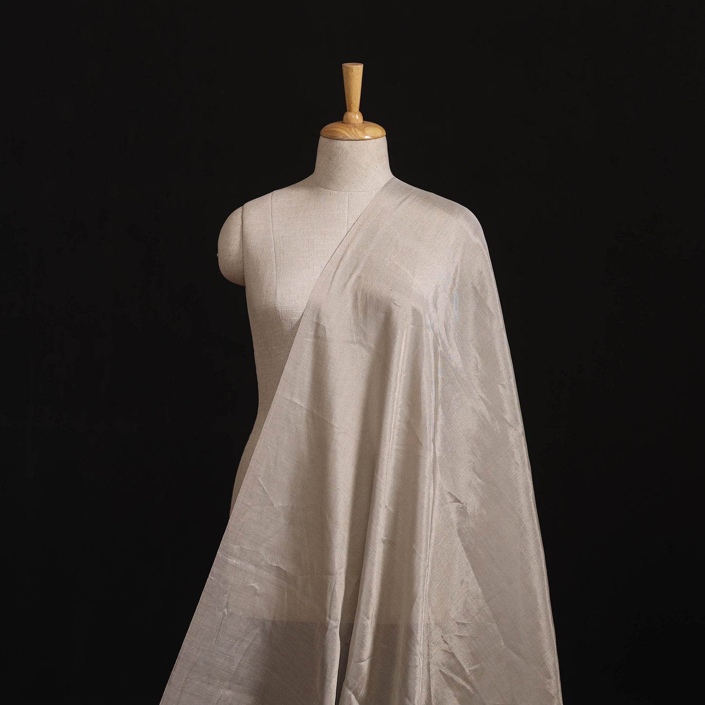 Handloom Full Tissue Gold Zari Double Tone Chanderi Silk Fabric 04