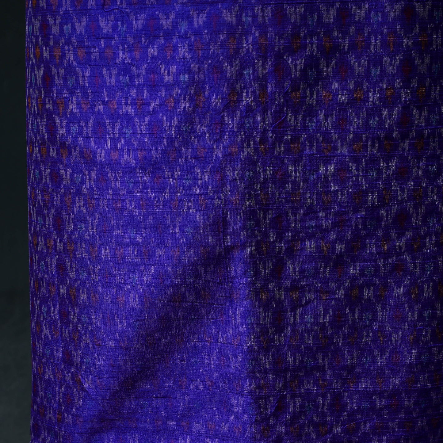 Pochampally Ikat Handwoven Pure Silk 2pc Unstitched Dress Material Kurta Set 24