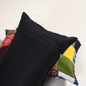 Multicolor - handcrafted patchwork pillow covers (set of 2)