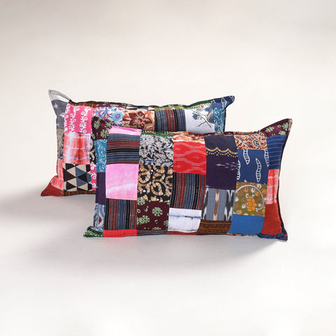 Multicolor - Handcrafted Patchwork Pillow Covers (Set of 2) 55