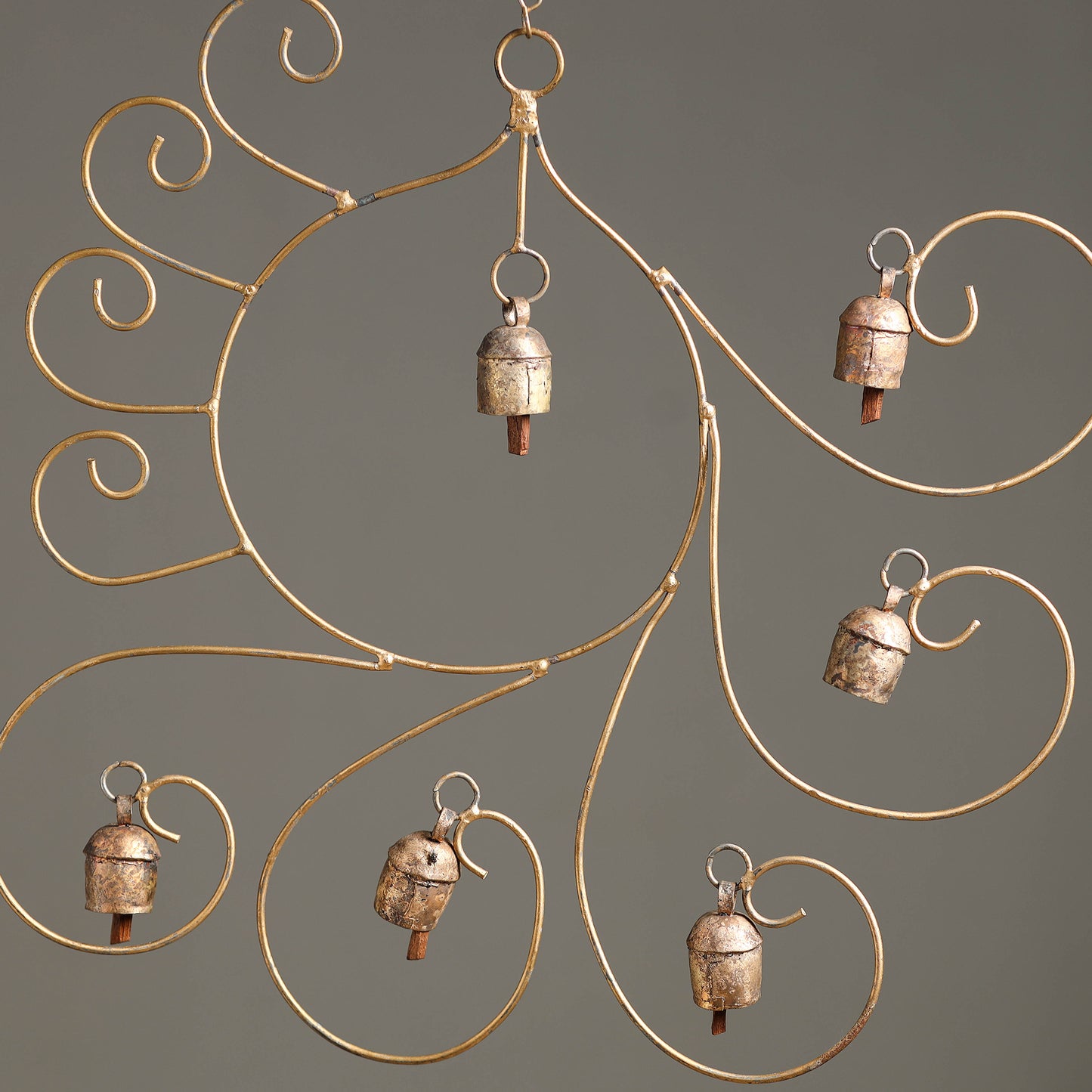 Kutch Copper Coated 6 Bells Wind Chimes 04