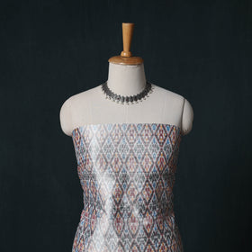 Pochampally Ikat Handwoven Pure Silk 2pc Unstitched Dress Material Kurta Set 26