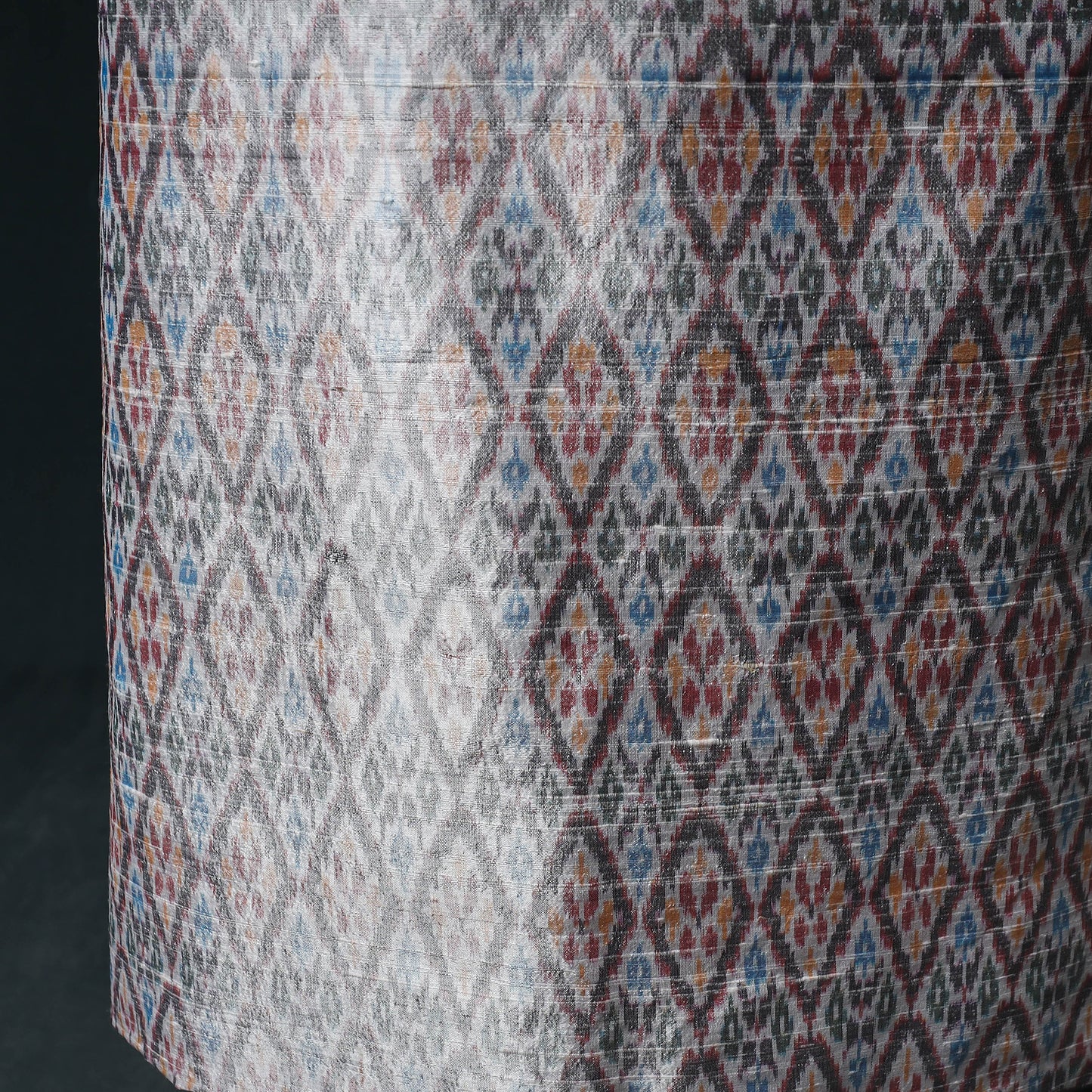 Pochampally Ikat Handwoven Pure Silk 2pc Unstitched Dress Material Kurta Set 26