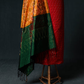Pochampally Ikat Handwoven Pure Silk 2pc Unstitched Dress Material Kurta Set 27