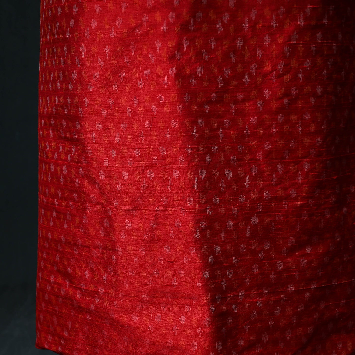 Pochampally Ikat Handwoven Pure Silk 2pc Unstitched Dress Material Kurta Set 27