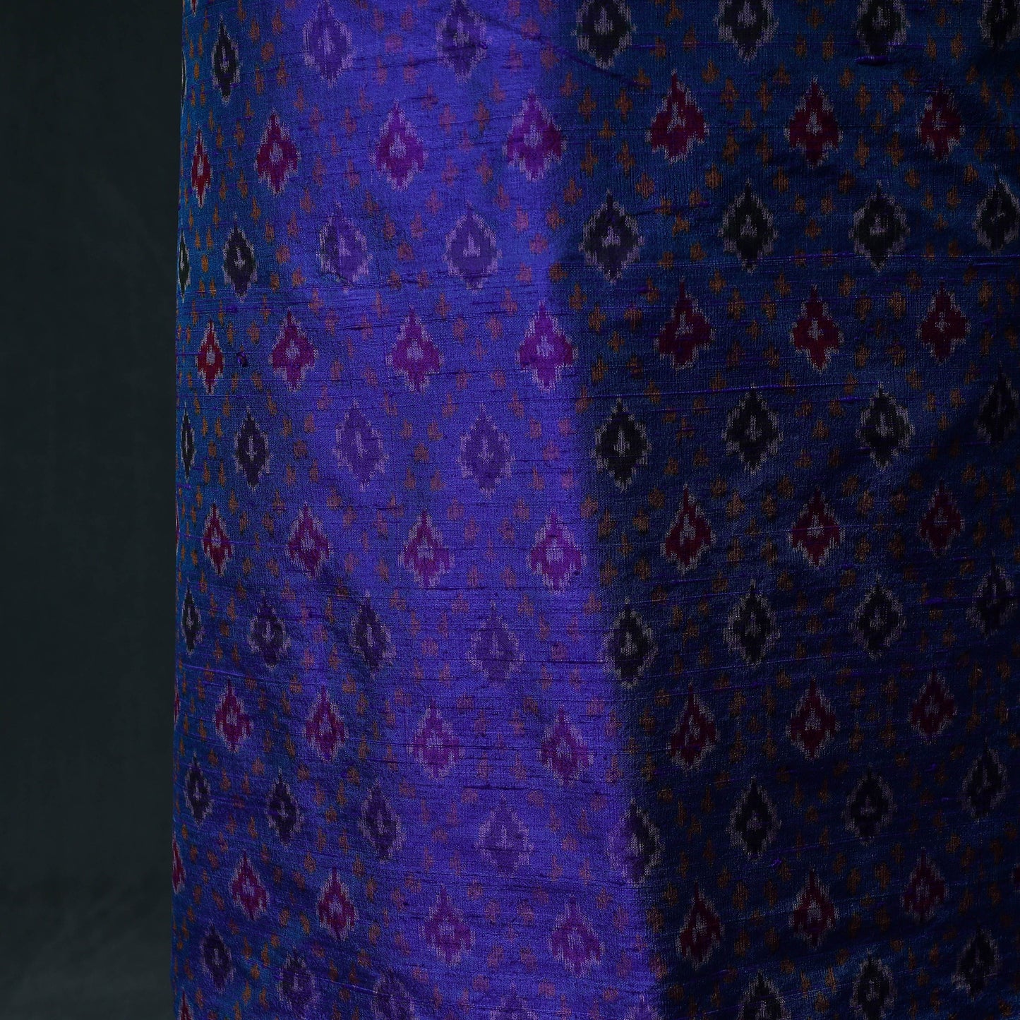 Pochampally Ikat Handwoven Pure Silk 2pc Unstitched Dress Material Kurta Set 28