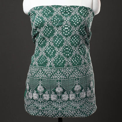 3pc Kutch Bandhani Tie-Dye Satin Cotton Suit Material Set 250
