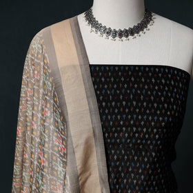 Pochampally Ikat Handwoven Sico 2pc Unstitched Dress Material Kurta Set 30
