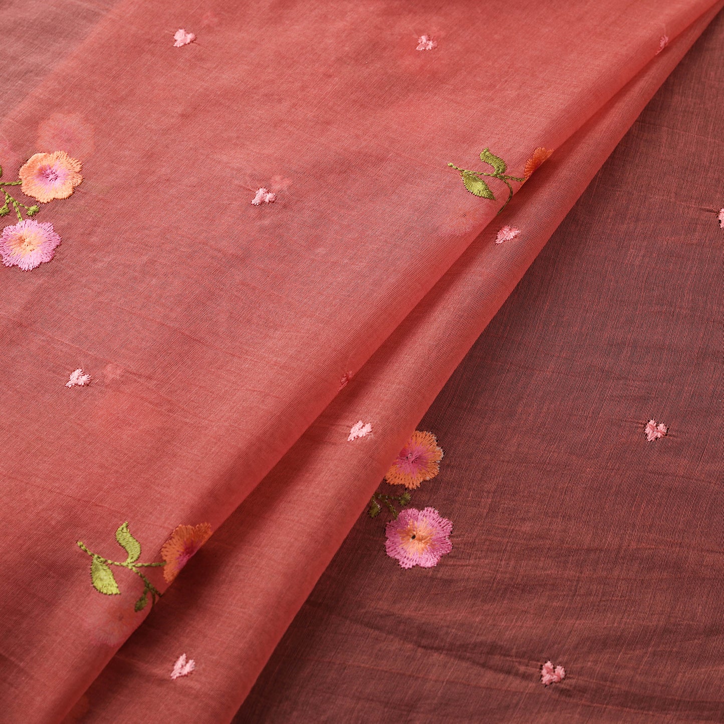 Handloom Chanderi Silk Threadwork Fabric 30