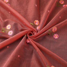 Handloom Chanderi Silk Threadwork Fabric 30