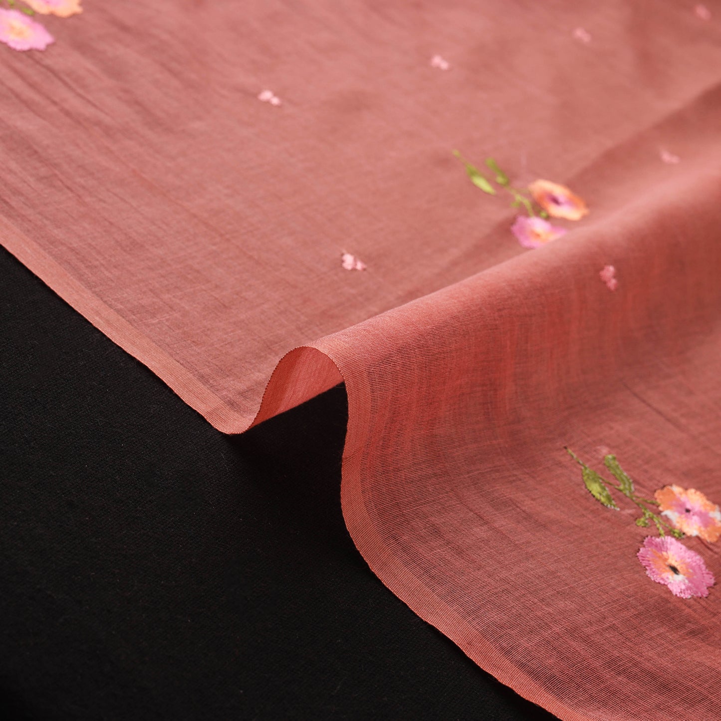 Handloom Chanderi Silk Threadwork Fabric 30