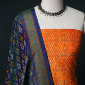 Pochampally Ikat Handwoven Sico 2pc Unstitched Dress Material Kurta Set 31