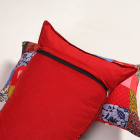 Multicolor - handcrafted patchwork pillow covers (set of 2)