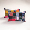 Multicolor - handcrafted patchwork pillow covers (set of 2)