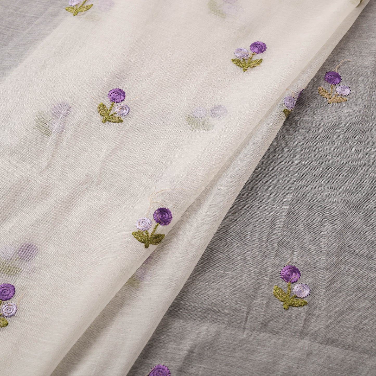 Handloom Chanderi Silk Threadwork Fabric 29