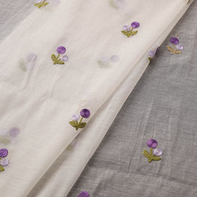 Handloom Chanderi Silk Threadwork Fabric 29