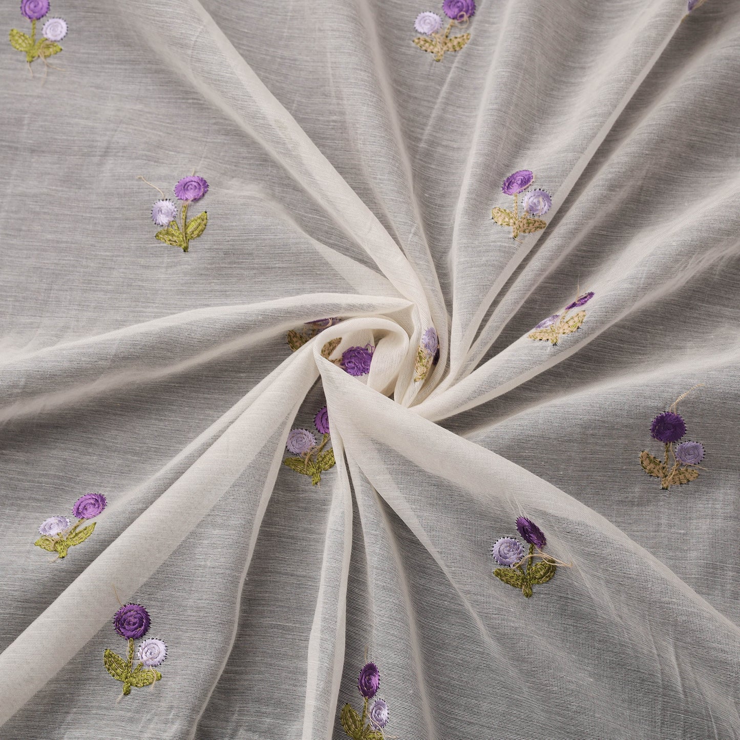 Handloom Chanderi Silk Threadwork Fabric 29