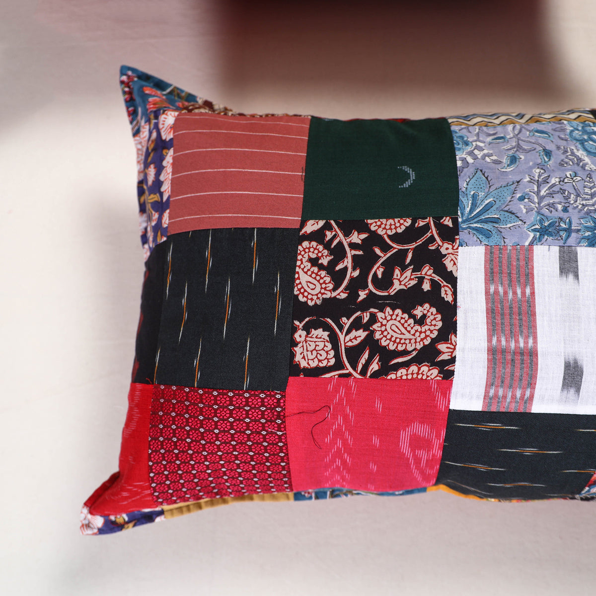 Multicolor - handcrafted patchwork pillow covers (set of 2)