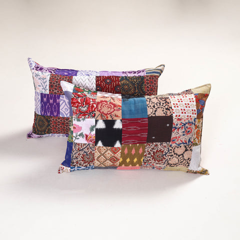 Multicolor - Handcrafted Patchwork Pillow Covers (Set of 2) 60