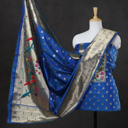 2pc Paithani Weave Silk Suit Material Set