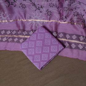 Chanderi Silk Jaipur Hand Block Print Unstitched Dress Material: Kurta, Bottom with Dupatta 17