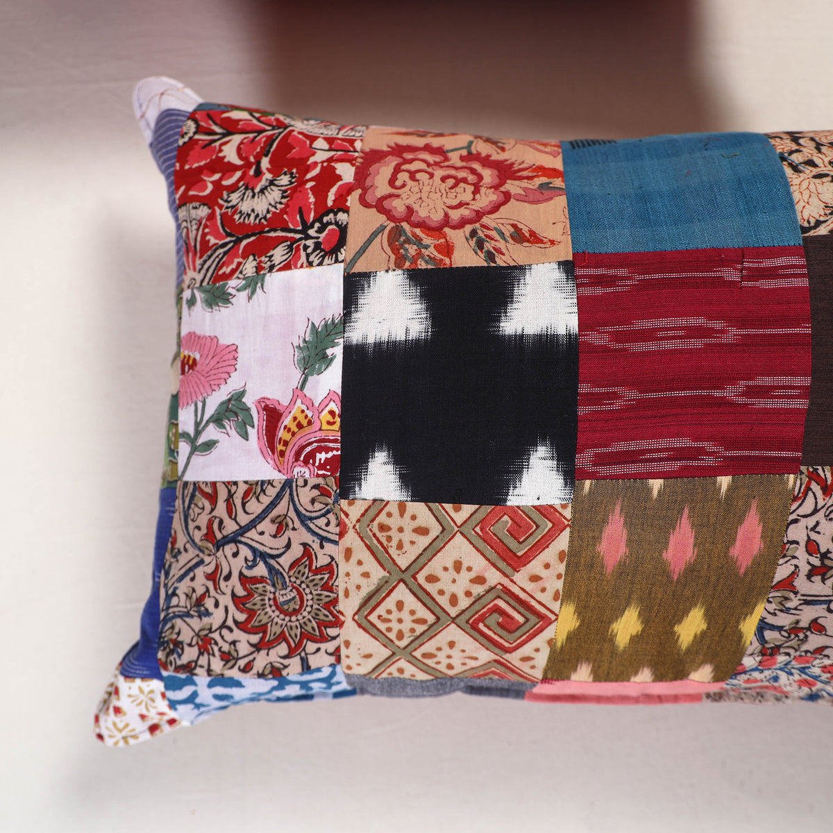 Multicolor - handcrafted patchwork pillow covers (set of 2)