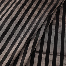 Handloom Full Tissue Silver Zari Stripes Chanderi Silk Fabric 25