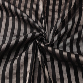 Handloom Full Tissue Silver Zari Stripes Chanderi Silk Fabric 25