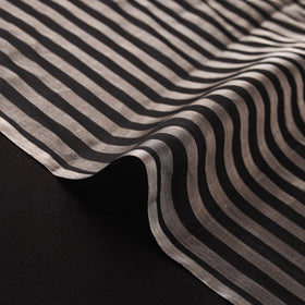 Handloom Full Tissue Silver Zari Stripes Chanderi Silk Fabric 25