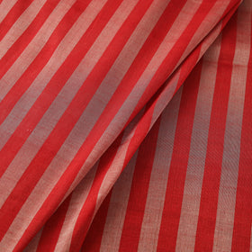 Handloom Full Tissue Silver Zari Stripes Chanderi Silk Fabric 27