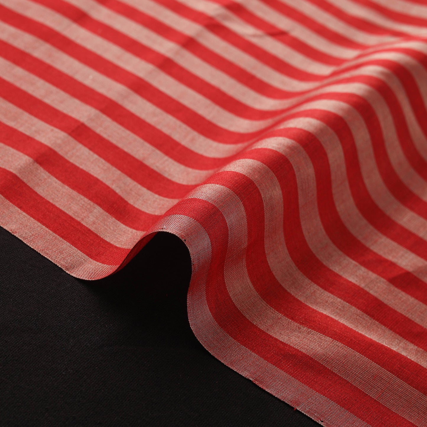 Handloom Full Tissue Silver Zari Stripes Chanderi Silk Fabric 27