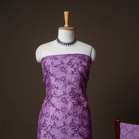 Chanderi Silk Jaipur Hand Block Print Unstitched Dress Material: Kurta, Bottom with Dupatta 18