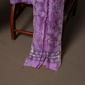 Chanderi Silk Jaipur Hand Block Print Unstitched Dress Material: Kurta, Bottom with Dupatta 18