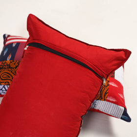 Multicolor - handcrafted patchwork pillow covers (set of 2)